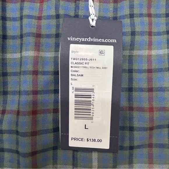 Vineyard Vines Blue Plaid Shirt - Picture 3 of 3